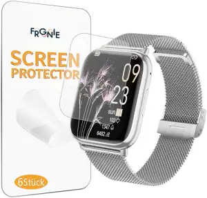 Schutzfolie Kompatibel mit SLOKSFil G91 Smartwatch 1,83" (6 Stück) Flexibel TPU Hülle Blasenfreie, Kompatibel mit Loekneue, RifePhi G51 G93 Smartwatch Displayschutzfolie