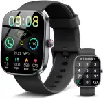 Smartwatch Damen Herren, 1.91'' Zoll HD Smart Watch mit Bluetooth Anrufe, Fitness Tracker Schrittzähler mit 110+ Sportmodi, Schlafmonitor SpO2 Herzfrequenz, IP68 Wasserdicht Fitnessuhr für Android iOS