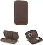 Hiram Echtleder Uhrenetui Reiseuhrenbox 2 Uhren Uhrenbox herren leder Tragbarer Schmuck Organizer