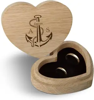 Kartenmachen.de Personalisierte Hochzeit Ringbox Herz Ringkissen Ringschachtel i