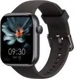 Smartwatch Damen Herren, 1,85" HD Touch Fitnessuhr mit Telefonfunktion, 140+Sportmodi Smart Watch Fitness Tracker mit Pulsmesser Schlafmonitor Schrittzähler, IP68 Wasserdicht Sportuhr für iOS Schwarz