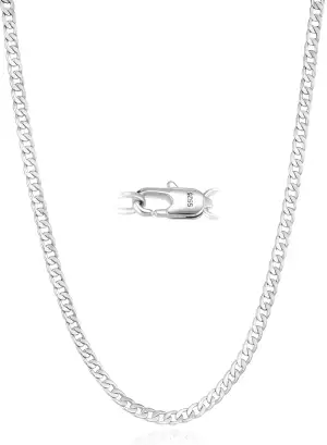 Cheria 3/5mm Silberkette Herren 925 Silber & 14k Goldkette Herren, Panzerkette &