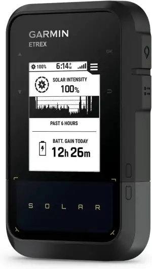 Garmin eTrex Solar - GPS-Handgerät mit Solarladung, 2,2'' Display - Kompass, Tra