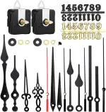 Uhrwerk für Wanduhr Lautlos Uhrwerke Zum Selbsteinbau mit Zeiger Leises Uhrwerk DIY Reparatur Ersatzteile Set Ersatz Und Reparaturteile Kompatibel (arabische Ziffer