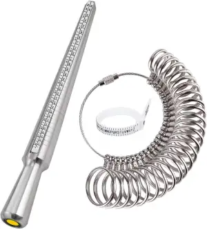 DoGeek Ringstock Metall Ringmaß Ringmesser Ringdorn Set/UK, EU, USA und Switzerl