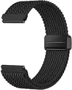 Mastten 18mm Nylon Elastisch Geflochten Magnet Smartwatch Uhrenarmband Kompatibel mit Garmin Venu...