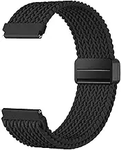 Mastten 18mm Nylon Elastisch Geflochten Magnet Smartwatch Uhrenarmband Kompatibe