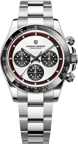 Pagani Design Herren-Armbanduhr Saphir Sport Quarzuhr Edelstahl Herren Wasserdic