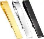 3 Stück Krawattennadel, Krawattenklammer, Elegante Krawattenhalter Für Herren, Vielseitige Krawattennadeln Für Business Anlässe, Hochzeiten Und Formelle Events (Silber, Gold, Schwarz)