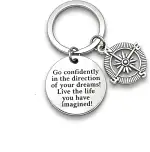 Kompass Schlüsselanhänger, Glücksbringer Geschenk für Absolventen, Einschulung, Ermutigungsgeschenk für Mädchen, Auto Schlüsselanhänger,Weihnachtsgeschenke