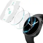 Misxi 3 Stück Gehärtetem Glas Displayschutz Kompatibel mit Samsung Galaxy Watch 8 40mm mit Auto-Ausrichtungswerkzeug-Set, Ultra-Dünner Anti-Fingerprint für Galaxy Watch8, Transparent