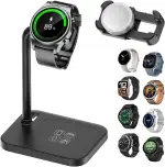 Universelle verstellbare Smartwatch-Ladestation mit Teleskopständer, kompatibel mit Samsung Galaxy, Google Pixel, Huawei, Garmin, AMAZTIM, Fossil, Fitbit, Amazfit, Suunto, Xiaomi(02S-B)