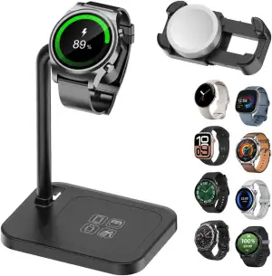 Universelle verstellbare Smartwatch-Ladestation mit Teleskopständer, kompatibel 