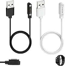 2 Stück Ladekabel Smartwatch Magnetisch 4 Polig 7.62mm, Universal Ladegerät für 