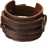 Jirong Antique Brown Herren Leder Armband, Leder-Armband Wrist Band handgefertigten Schmuck Sl2256