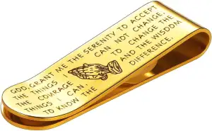 FaithHeart Scheinklammer für Herren, Gold Money Clip, Unisex Geldhalter für Papa