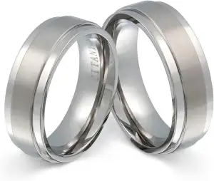 Juwelier Schönschmied Titanringe Partnerringe Eheringe - inkl. WUNSCHGRAVUR - Ti