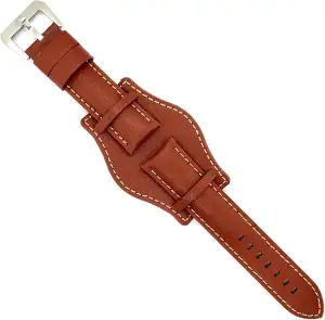 Uhrenarmband aus Leder Bison-Gravur Bund kompatibel mit Fossil CH2592 CH2564 CH2