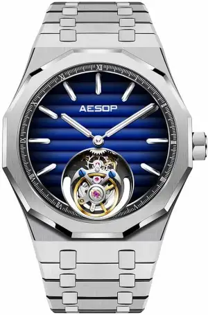 Aesop Herren Tourbillon Uhren Tourbillon Handaufzug Herrenarmbanduhren Leuchtend