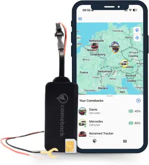 Comeback 4G GPS-Tracker für Auto, Motorrad, Wohnmobil, LKW mit Magnethalterung, 