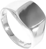 jewellerybox Sterlingsilber Gravierbarer Herren Siegelring Größen 53-70