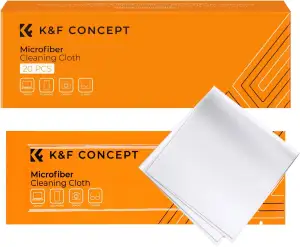 K&F CONCEPT Mikrofaser Reinigungstuch,Reinigungstücher Set für Kamera,Objektiv,Filter,Brille,Display,Smartphones,Tablet, 20 Stück 15 * 15cm Einzel vakuumverpackung