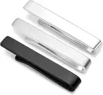 HONEY BEAR 3 Stück 4cm Herren Kinder Krawattennadel Set Krawattenklammer für schmale Krawatten Tie Clip 1.57"