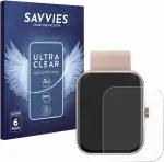 Savvies 6 Stück Schutzfolie für Mutoy Smartwatch 1.83" Displayschutz-Folie Ultra-Transparent