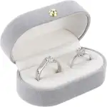Generisch Ringbox 2-Ringe In Einer Leichten Und Glatten Ringbox, Grau, Handgemachte Ring Box Für ...