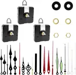 Fousenuk 3 Uhrwerk für Wanduhr, Uhrwerke zum Selbsteinbau mit Zeiger, mit 7 Uhrzeiger Sets, Quarz Uhrenwerk Lautlos, Uhr Ersatzteile, Clock Mechanismus zum basteln, 13/16/22mm, für Uhren-Bausatz