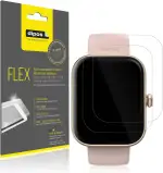 dipos FLEX 2x Schutzfolie klar passend für Hama 5000 Smartwatch, 100% Displayabdeckung, Anti-Shock, Fingerprint Kompatibel, Case-Friendly, Full Cover Displayschutz Folie