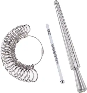Meowoo Ringstock Ringgrössenmesser Metall Oder Kunststoff Ringmaß Ringmesser, Gr