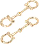 2 Stück Goldene Horsebit Seidenschal Schnallen, Einfache Metall Schalringe, Horsebit Verschluss f...