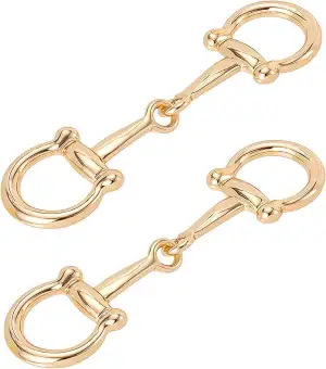 2 Stück Goldene Horsebit Seidenschal Schnallen, Einfache Metall Schalringe, Hors