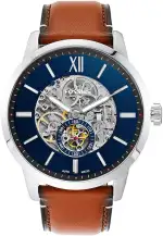 Fossil Townsman Herrenuhr, Automatik-Dreizeigerwerk mit Edelstahl- oder Lederarmband