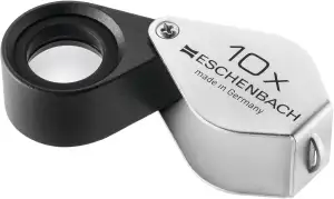 Eschenbach Optik achromatische Einschlaglupe aus Metall mit 10x-Vergrößerung und