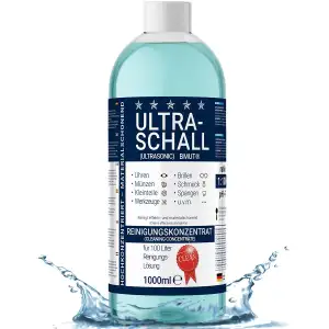 1x 1000ml Ultraschallreiniger Konzentrat | Flüssigkeit | für Brillen Uhren Schmu