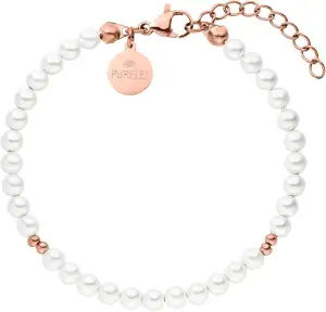 Purelei Finesse Armband, Damen Armband aus Edelstahl mit Süßwasserperlen, Wasser