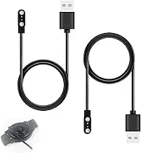 2 Stück Smartwatch Ladekabel Magnetisch 2 Polig USB 60 cm – Universelles Ladekab