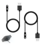 2 Stück Smartwatch Ladekabel Magnetisch 2 Polig USB 60 cm – Universelles Ladekabel Smartwatch Mit Zwei Magnetischen Polaritäten Für 2,54-2,84 mm Pin-Abstand Zuhause Reisen Kompatibel