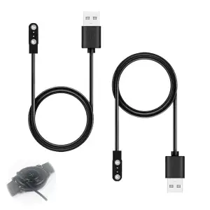 2 Stück Smartwatch Ladekabel Magnetisch 2 Polig USB 60 cm – Universelles Ladekab