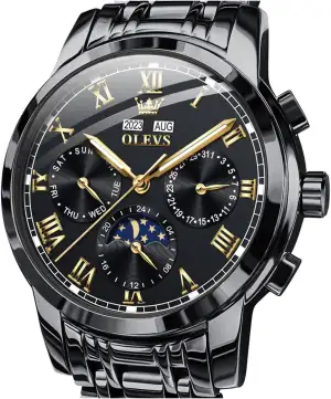 OLEVS Automatische Herrenuhren Gold Selbstaufzug Mechanisch Business Luxus Kleid