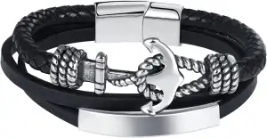 Anker Armband für Herren - Premium Lederarmband Mit Magnetverschluss