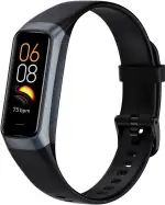 Fitness Tracker 1,10" Screen Smartwatch Herren Damen, Fitnessuhr Smart Watch mit 24h Herzfrequenz, Schlaf, Blutdruck Monitor, Aktivitätstracker Sportuhr für iOS Android (Schwarz)