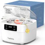 Topipop Ultraschallreinigungsgerät, 48000Hz Ultraschallreiniger, 750 ml brillenreinigungsgerät, professionelles Ultrasonic Cleaner zum Reinigen von Brillen, Uhren, Ringen, Rasierklingen (White)