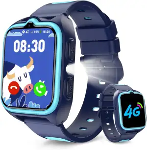 Smartwatch Kinder mit SIM-Kartensteckplatz, LBS+WLAN+GPS-Tracker & Telefonfunkti