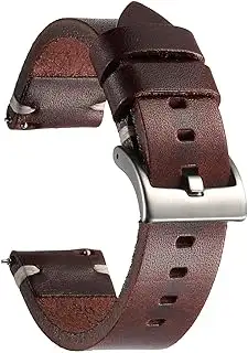 Rindsleder Uhrenarmband, Retro Handgemacht Vintage Quick Release Dick Leder Uhre