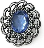 hübsche altsilber farbene mit Brosche zum Anstecken 50mm x 43mm (1 Stück)