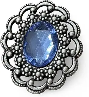 hübsche altsilber farbene mit Brosche zum Anstecken 50mm x 43mm (1 Stück)