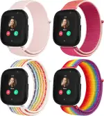 4 Stück Kinder Nylon Loop kompatibel mit Xplora X6 Play Armband, 20mm Weiche, verstellbare Klettriemen, die einfach zu tragen sind für Xplora X6 Play/ X6 Pro/Anio6/Anio5, Mädchen,Jungen